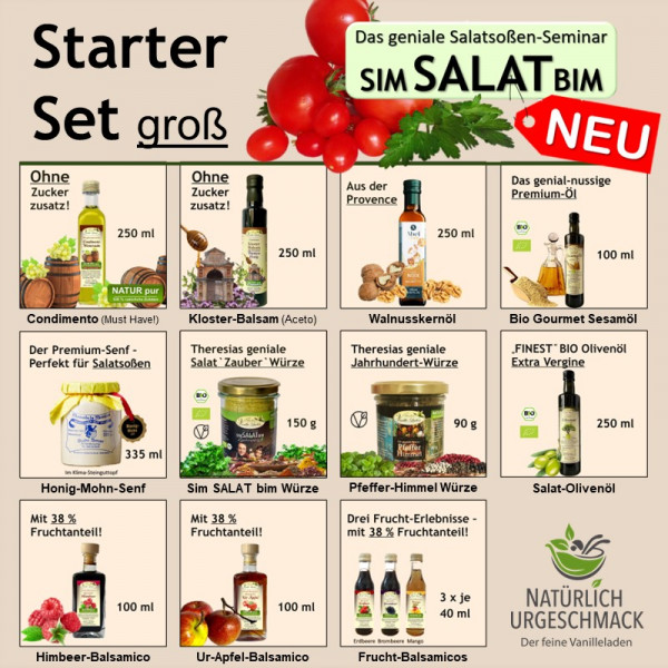 STARTER-PAKET "groß" simSALATbim Salatsoßenseminar (13 Einzelzutaten)