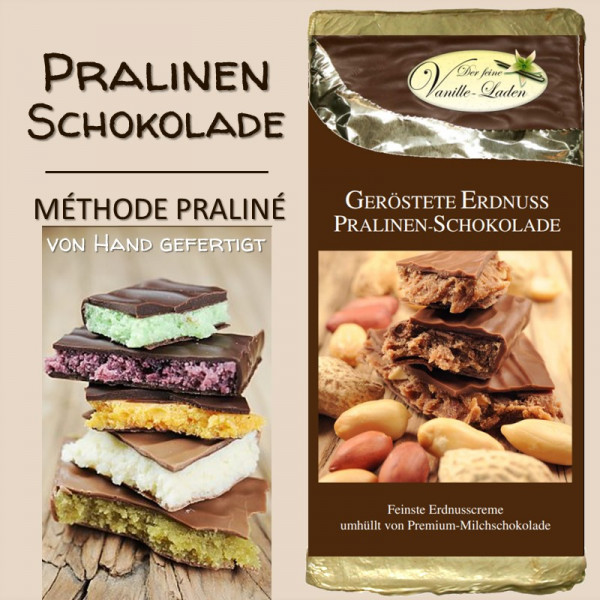 Geröstete Erdnuss Pralinen-Schokolade