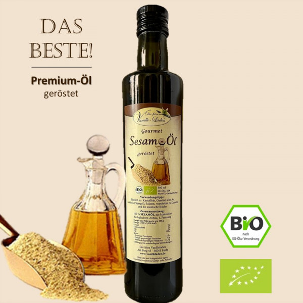 BIO Gourmet Sesamöl (DE-ÖKO-064) 500 ml - geröstet