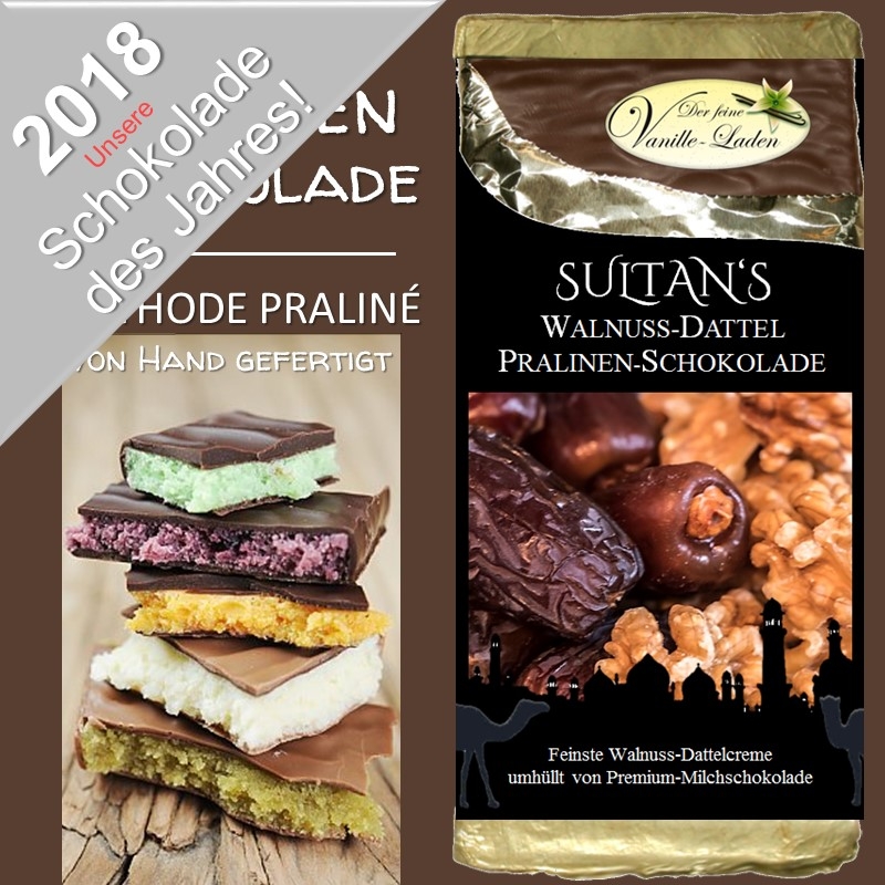 SULTAN&amp;#39;S Walnuss-Dattel Pralinen-Schokolade | Zartbitter-Schokoladen ...