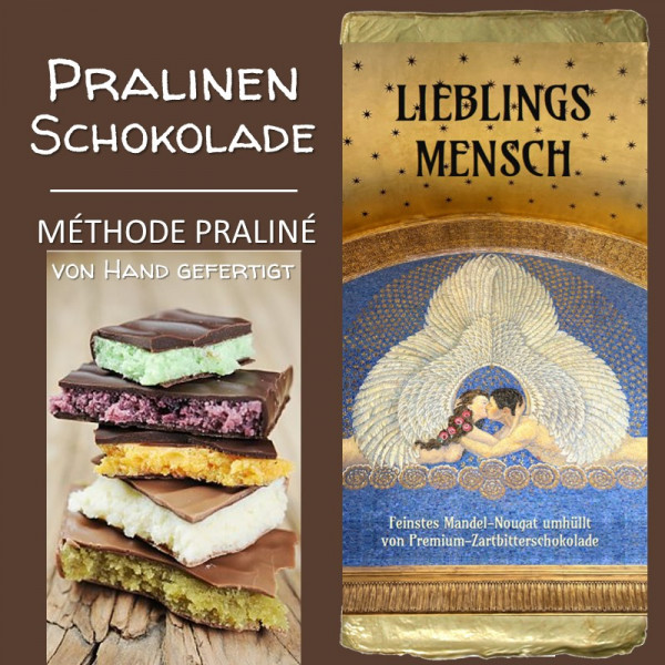 LIEBLINGSMENSCH Mandel-Nougat Pralinen-Schokolade