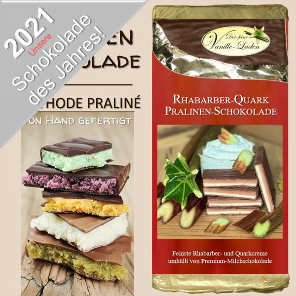 Rhabarber-Quark Pralinen-Schokolade