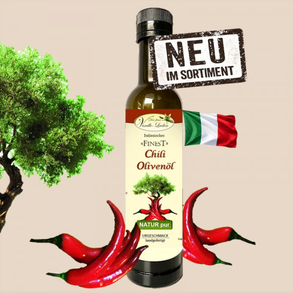 Chili-Olivenöl aus Sizilien (aromatisiertes Olivenöl)