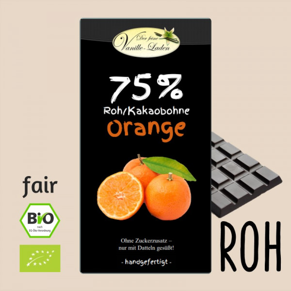 75% Roh/Kakaobohne Orange
