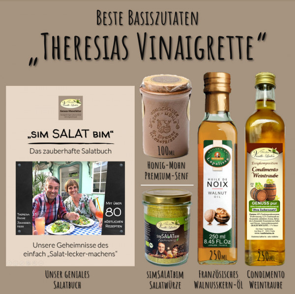 PAKET: Theresias Vinaigrette - alle Basiszutaten mit Rezeptbuch